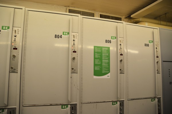 Luggage storage at Helsinki Central Station